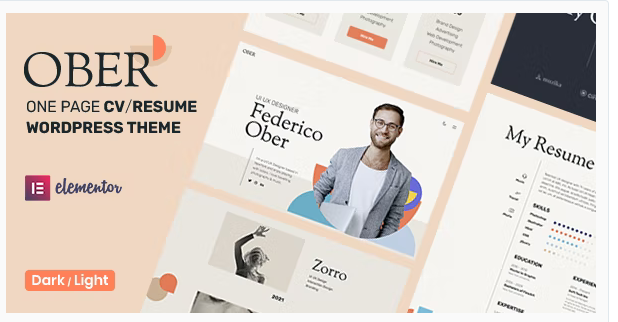 Ober - CV Resume WordPress Theme