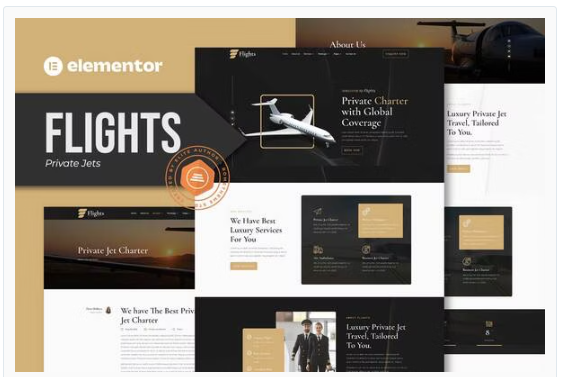 Flights - Private Jets Elementor Template Kit