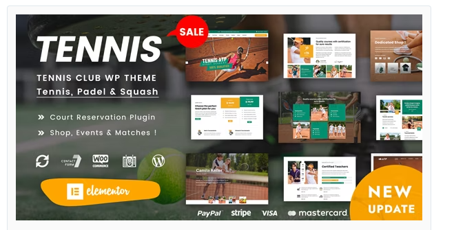 Spyn - Tennis Club WordPress theme