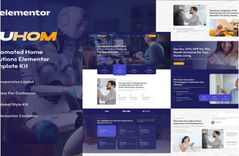 Auhom - Smart Home Automation Elementor Template Kit