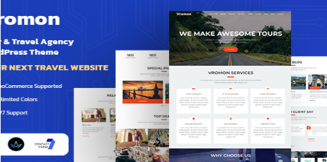 Vromon - Tour & Travel Agency WordPress Theme